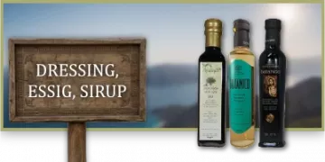 Dressings, Essige und Sirupe: Einzigartig griechisch. Dressings, Essige und Balsamico