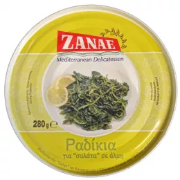 Zanae of Greek chicory in salted...